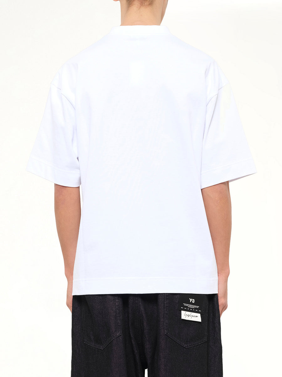Embroidered Paint Splatter T-Shirt in White