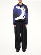 Femme Fatale Knitted Rugby in Dark Blue