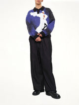 Femme Fatale Knitted Rugby in Dark Blue