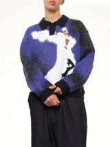 Femme Fatale Knitted Rugby in Dark Blue