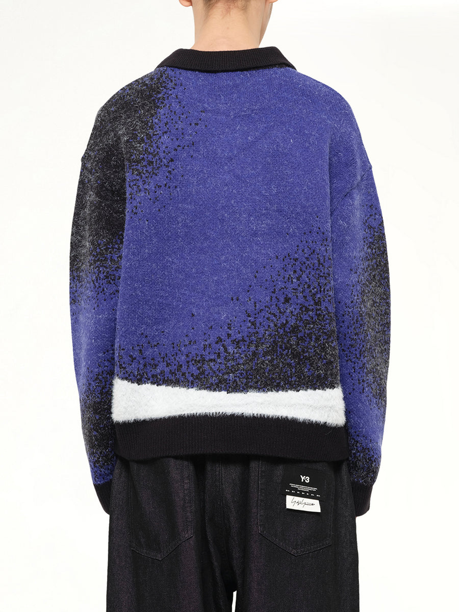 Femme Fatale Knitted Rugby in Dark Blue