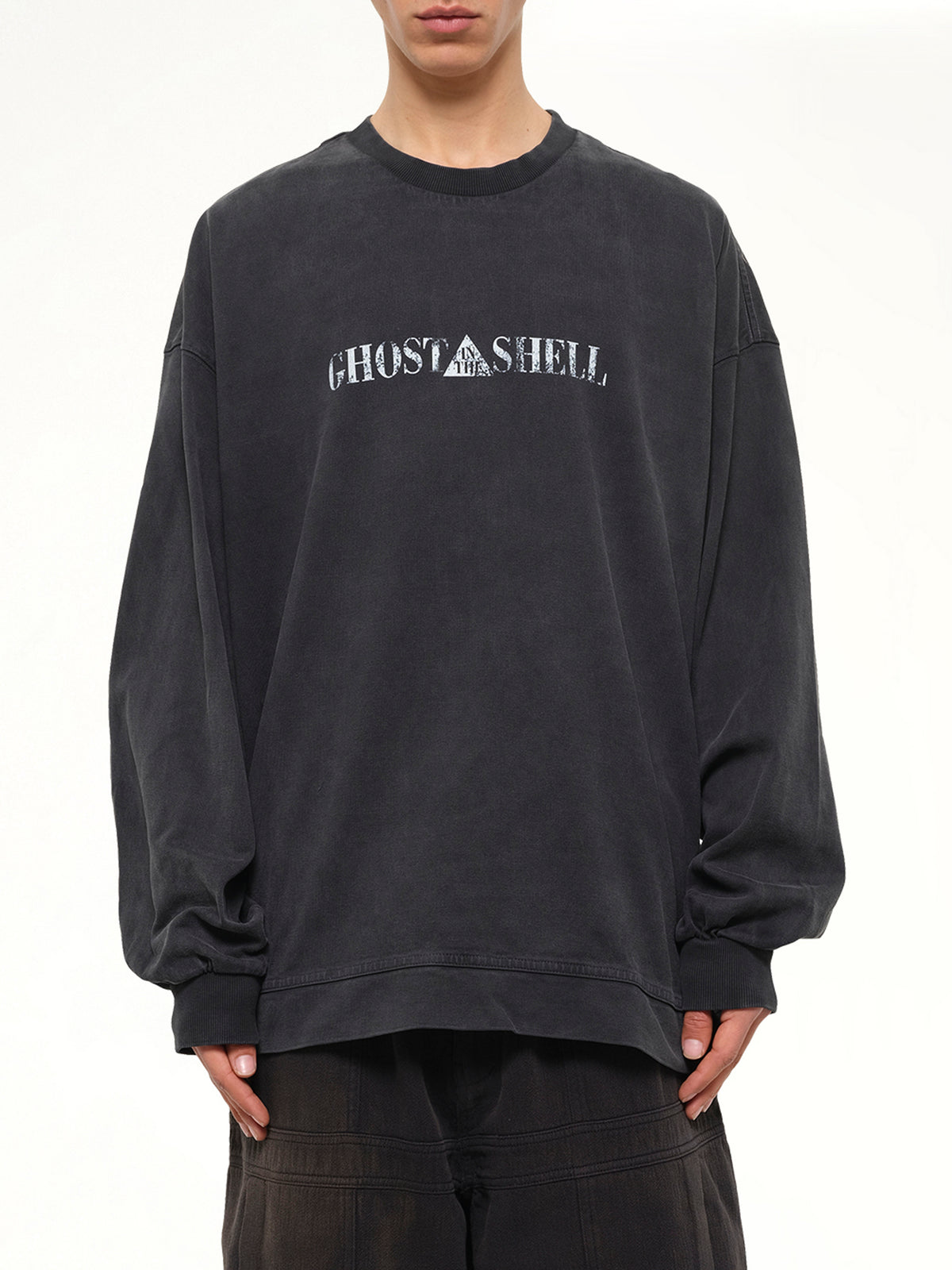 Ghost In The Shell Collab Overfit T-Shirt in Ash