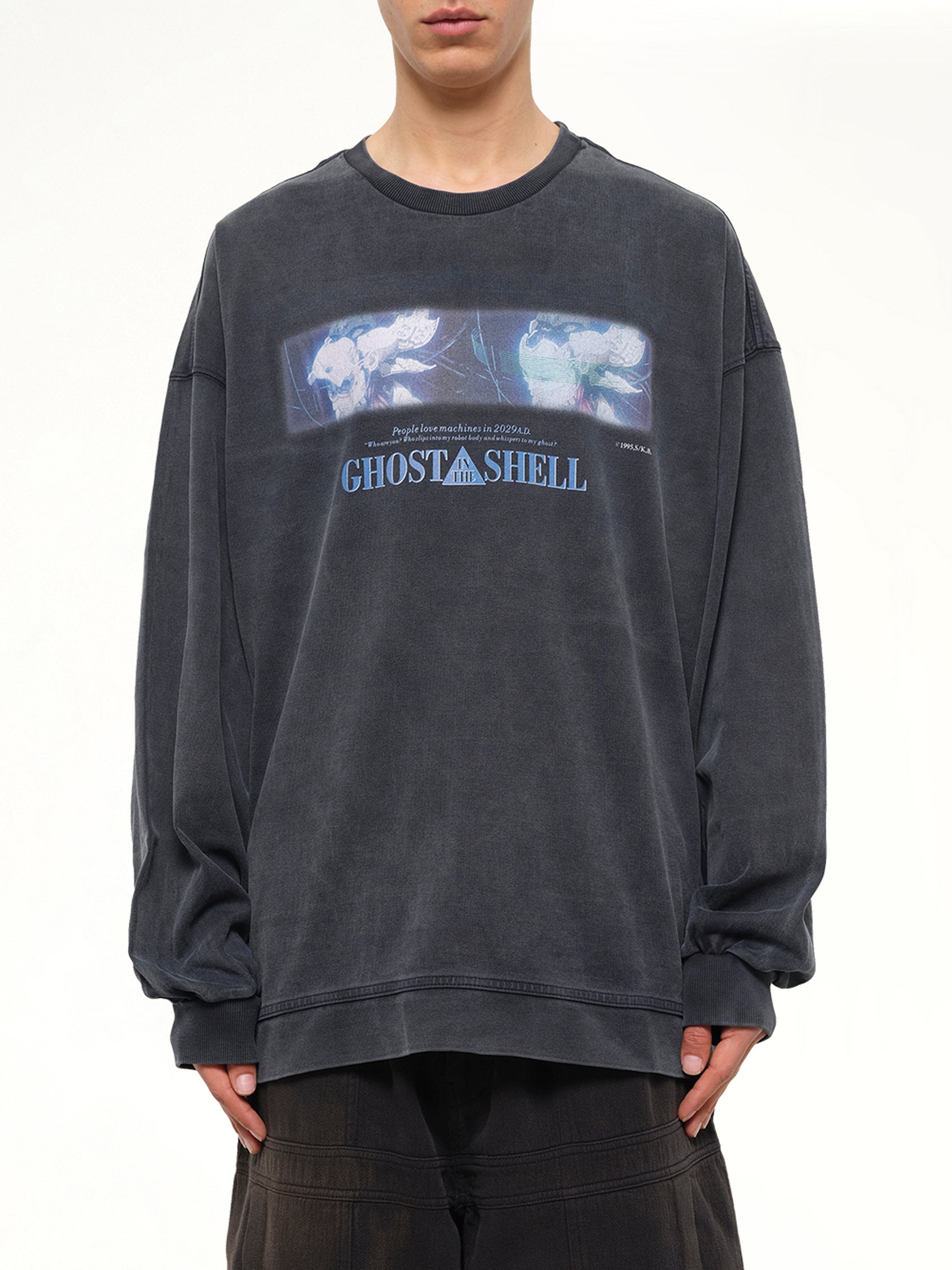 Ghost In The Shell Collab Overfit T-Shirt in Navy