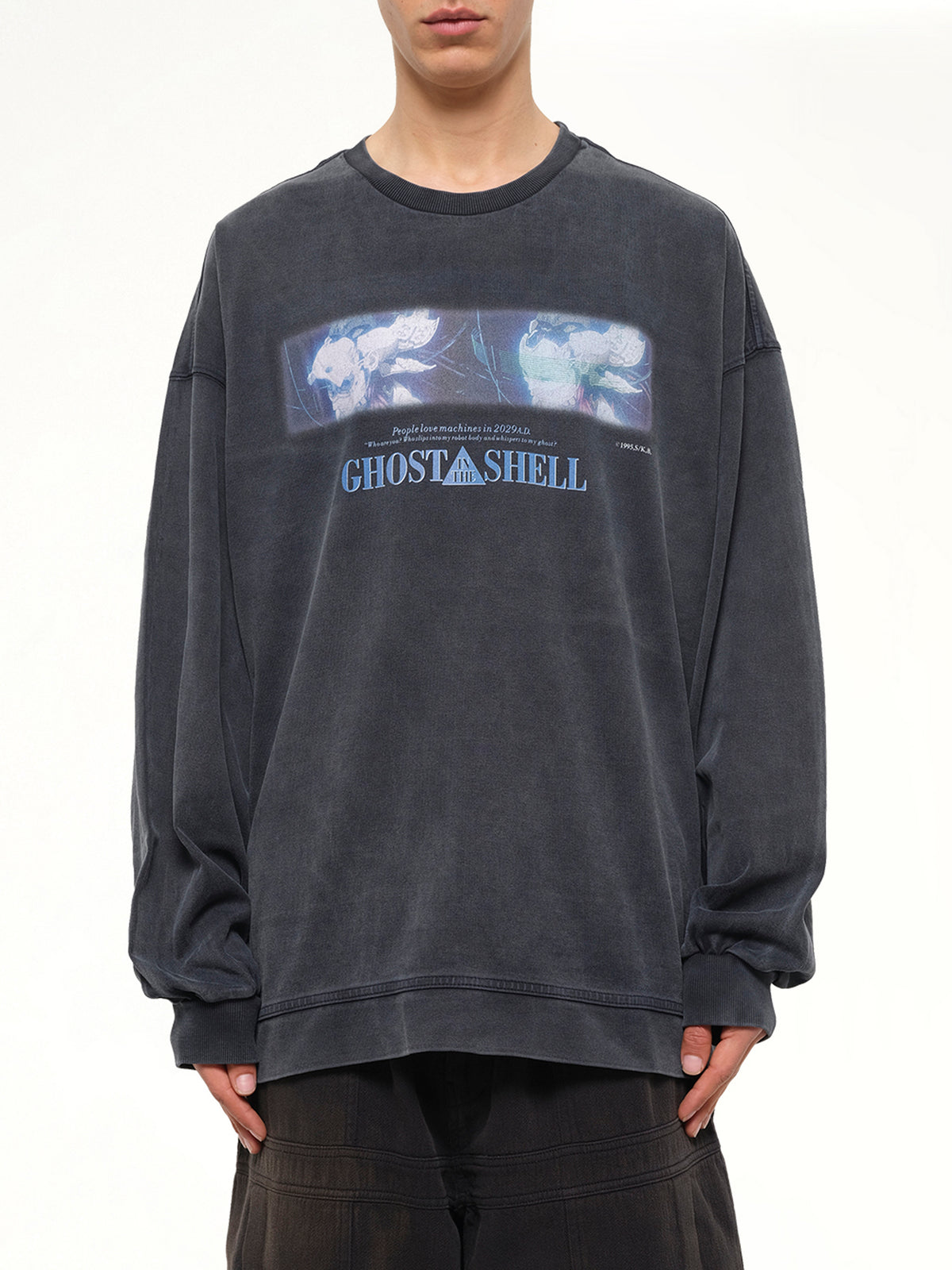Ghost In The Shell Collab Overfit T-Shirt in Navy