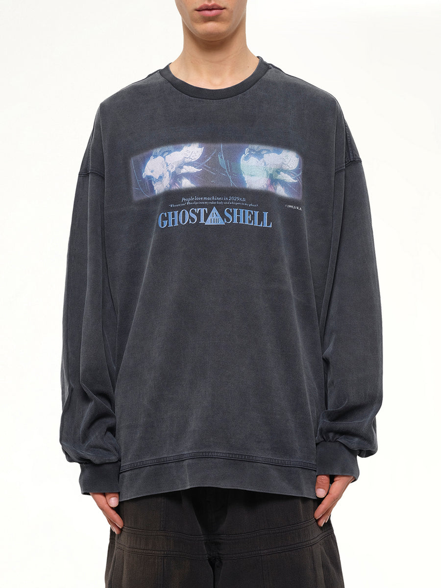 Ghost In The Shell Collab Overfit T-Shirt in Navy