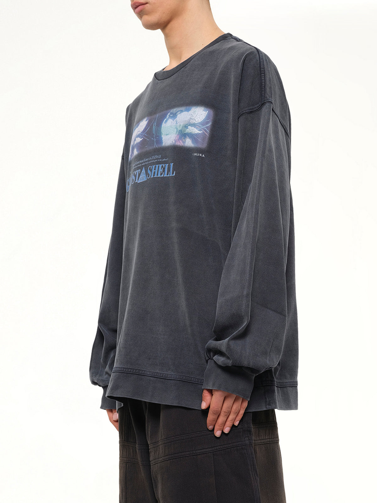 Ghost In The Shell Collab Overfit T-Shirt in Navy