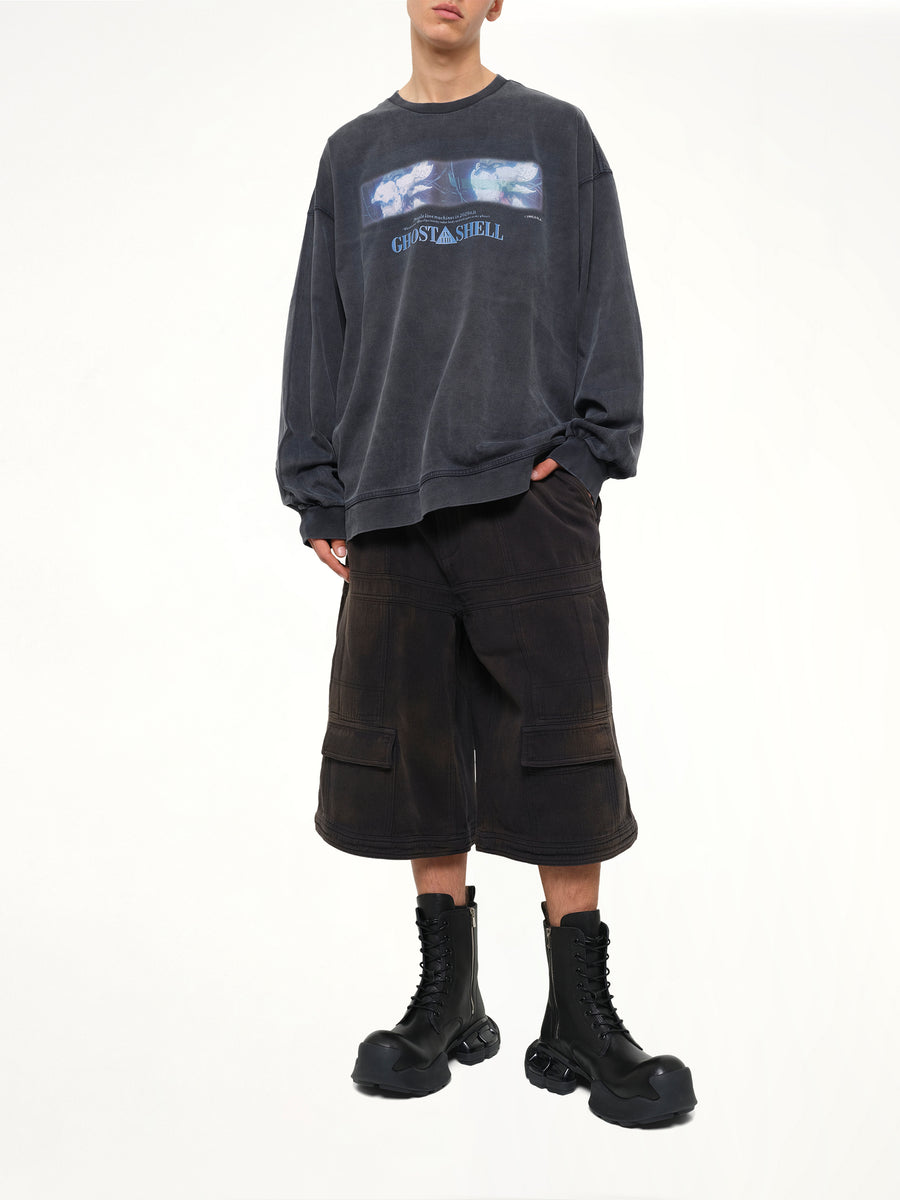 Ghost In The Shell Collab Overfit T-Shirt in Navy