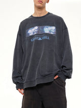 Ghost In The Shell Collab Overfit T-Shirt in Navy