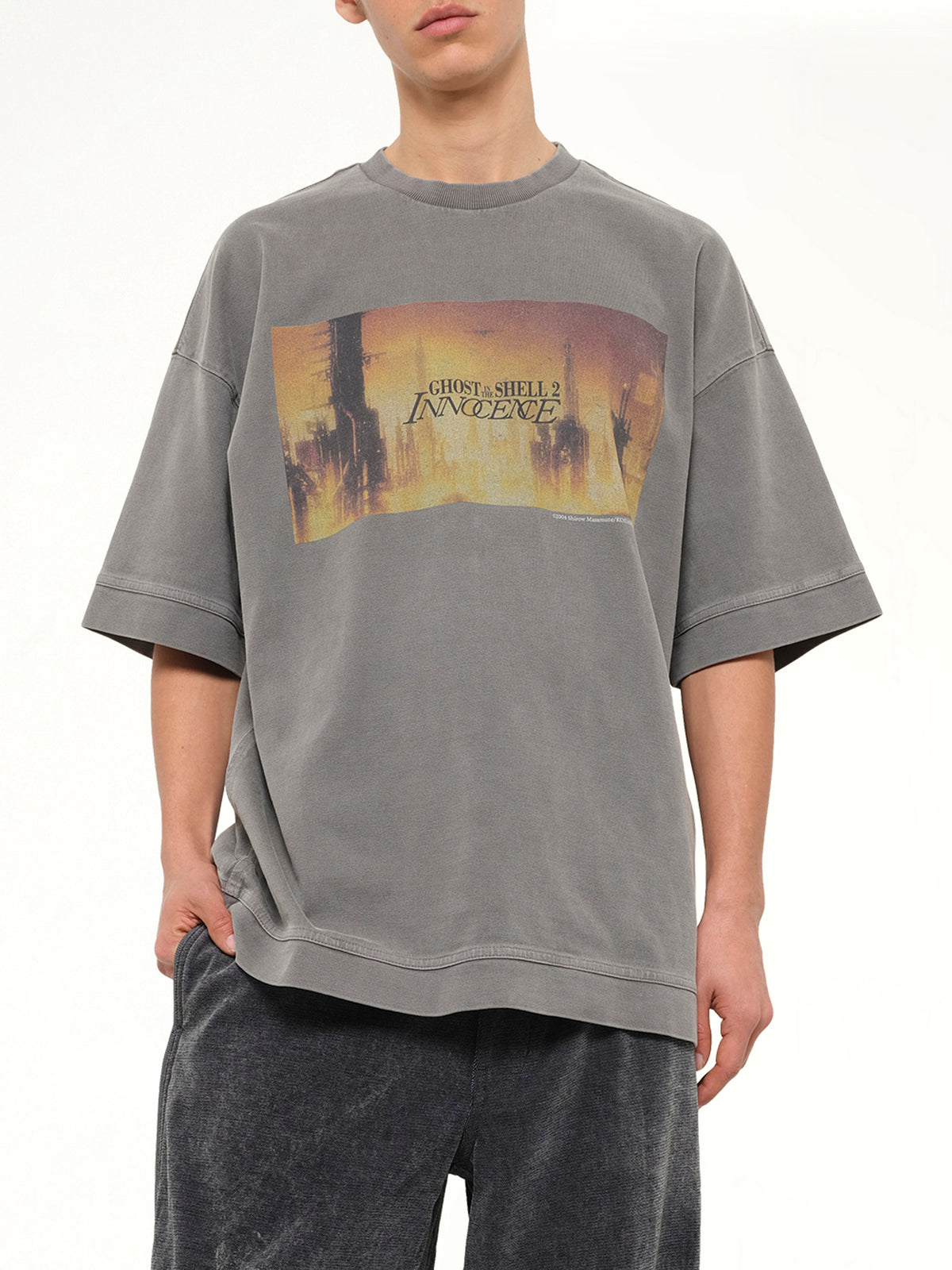 Ghost In The Shell Collab Semiover T-Shirt in Grey