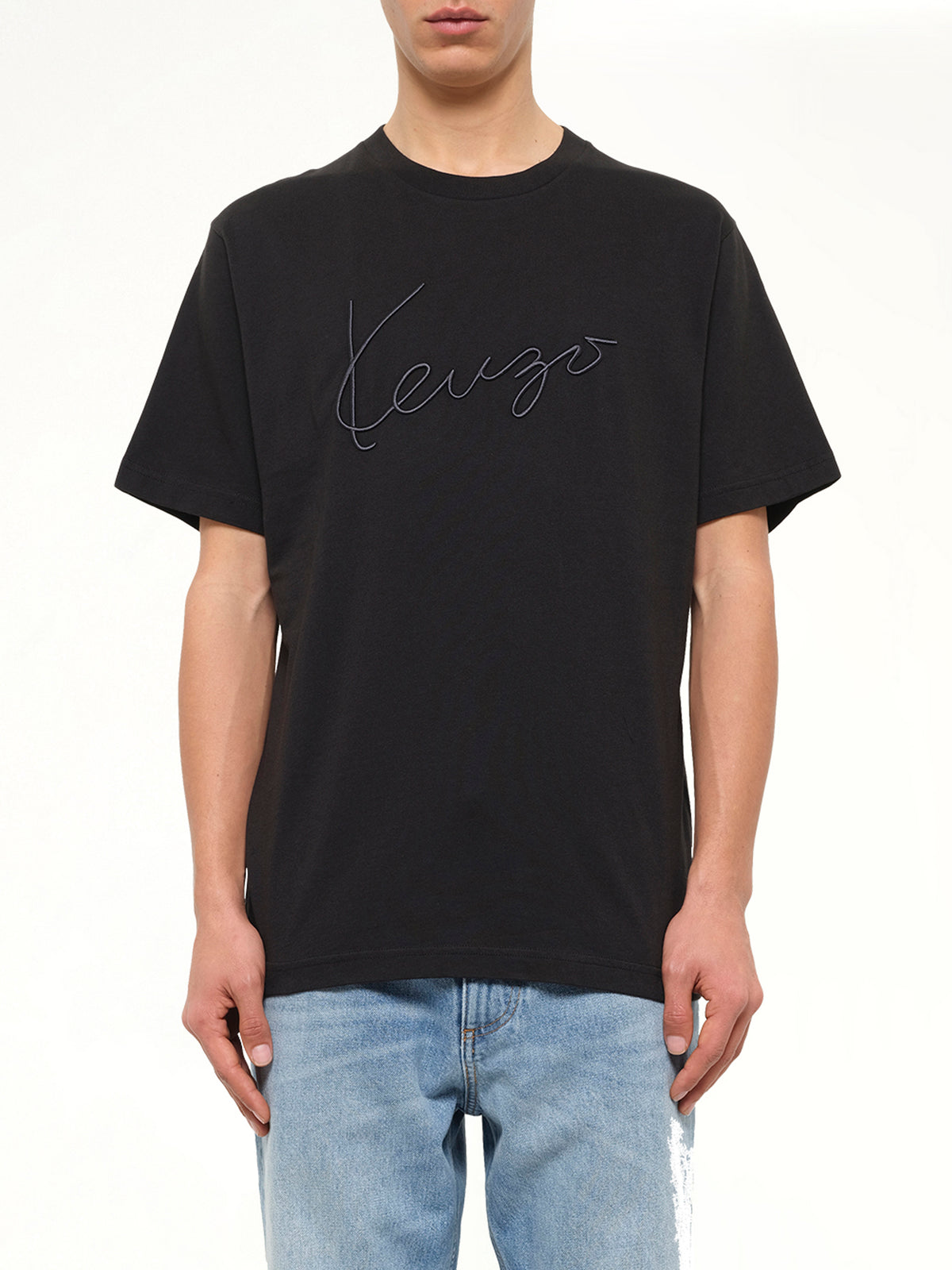 Gots Kenzo Big Signature Classic T-Shirt in Black