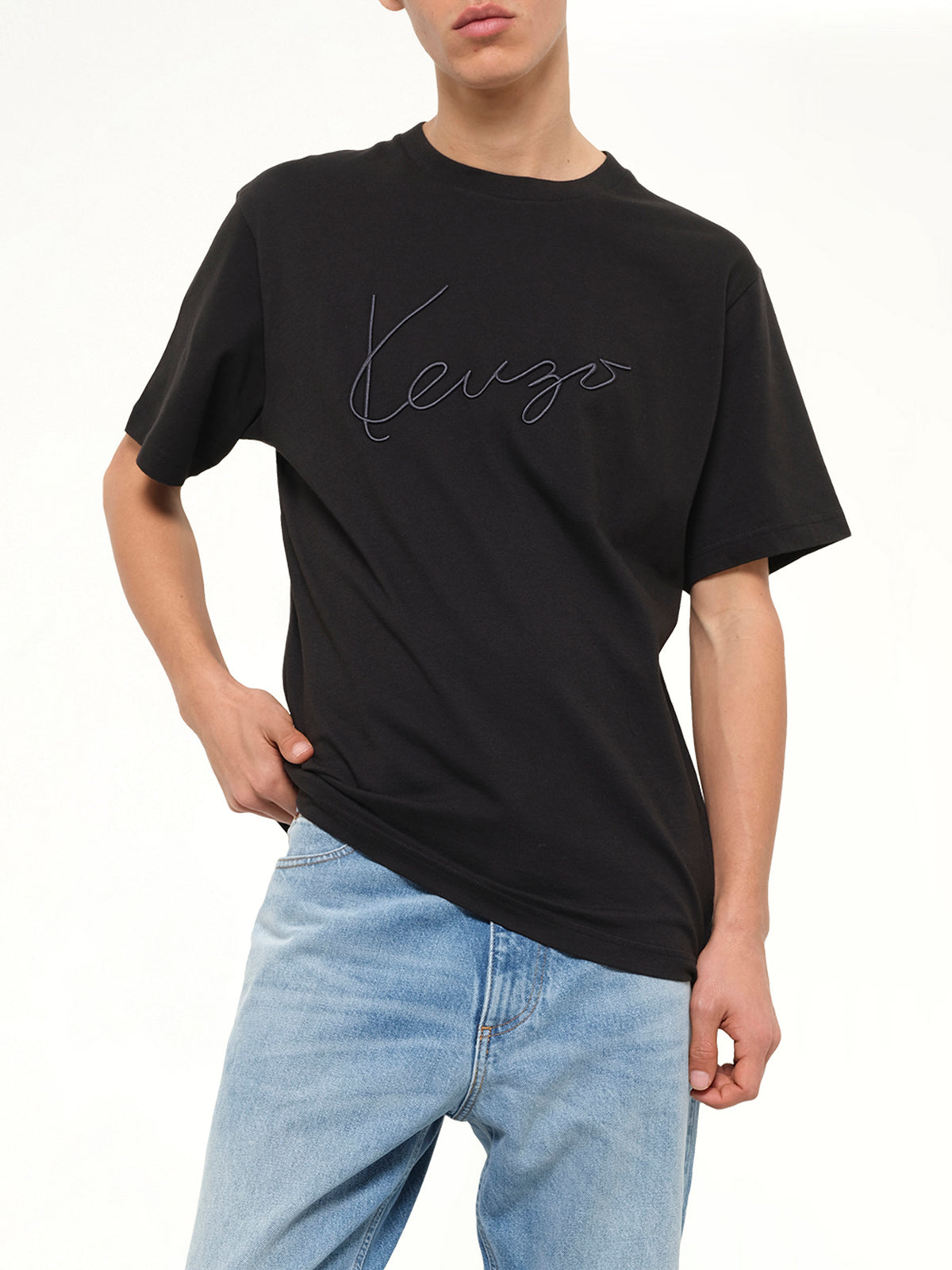 Gots Kenzo Big Signature Classic T-Shirt in Black