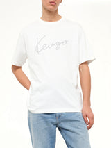 Gots Kenzo Big Signature Classic T-Shirt in Off White