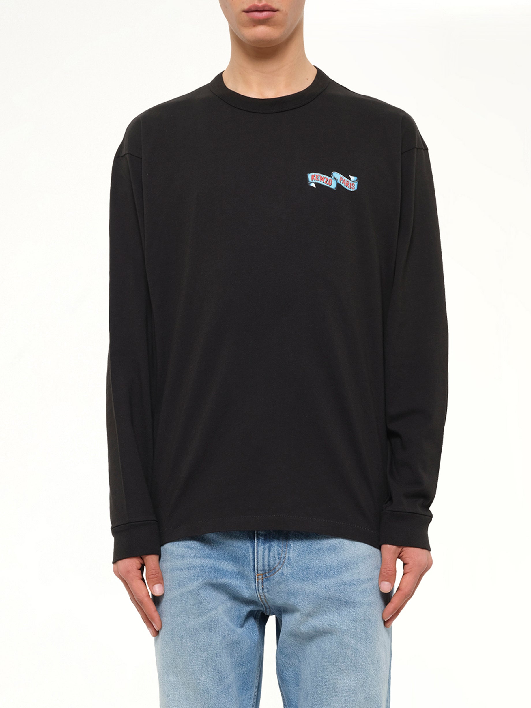 Gots Kenzo Jumping Tiger Long Sleeves T-Shirt in Black