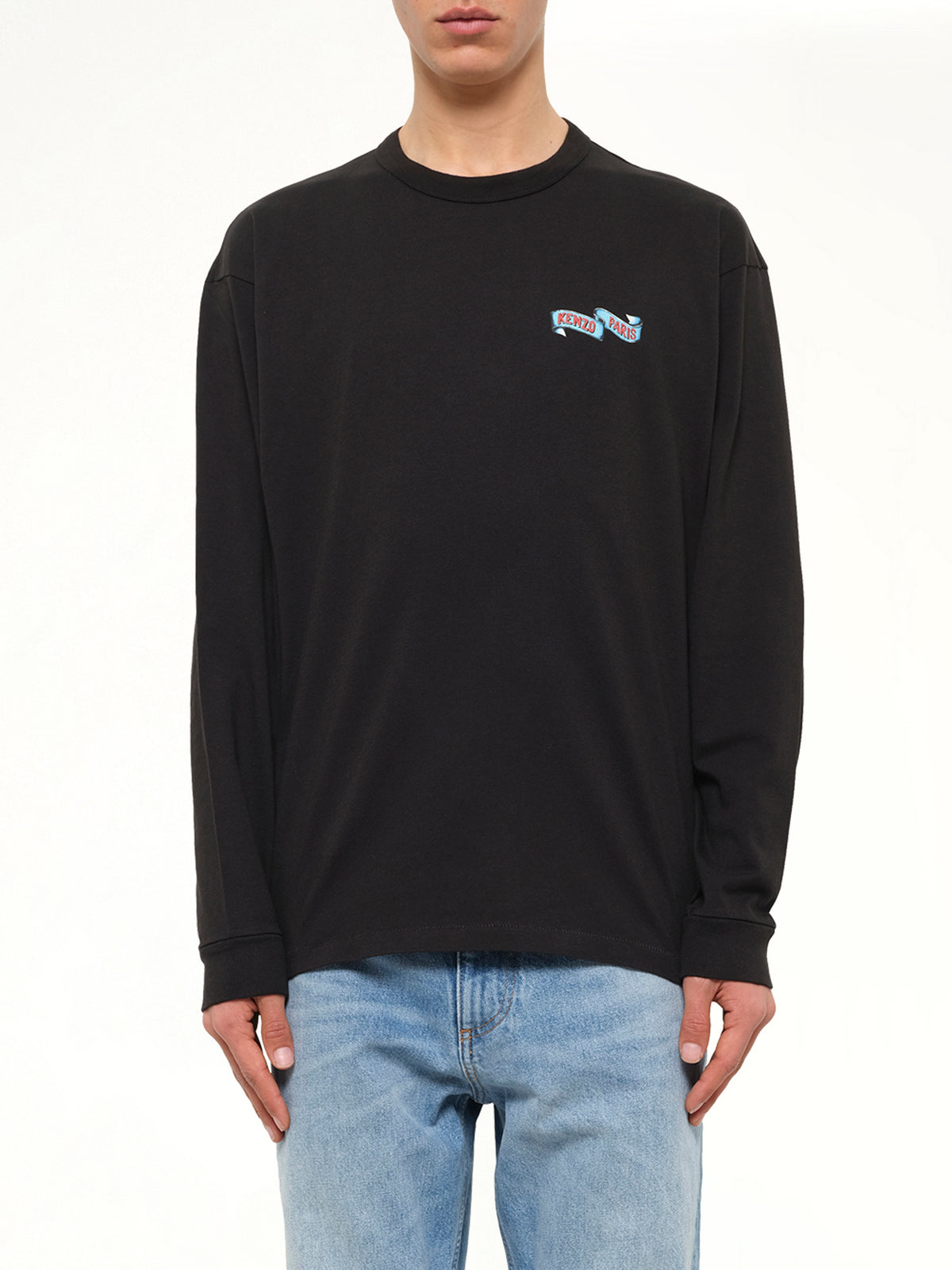 Gots Kenzo Jumping Tiger Long Sleeves T-Shirt in Black