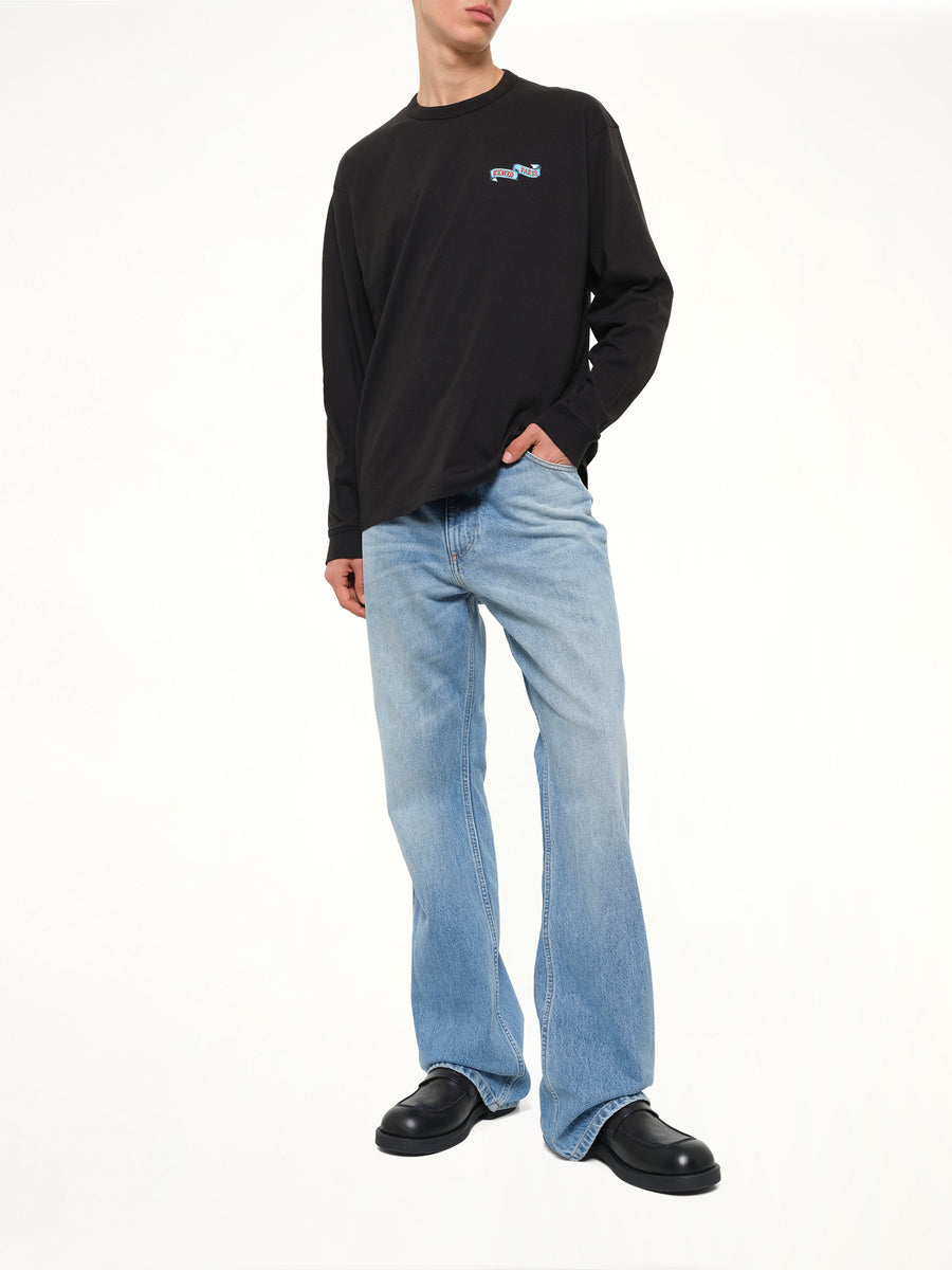 Gots Kenzo Jumping Tiger Long Sleeves T-Shirt in Black