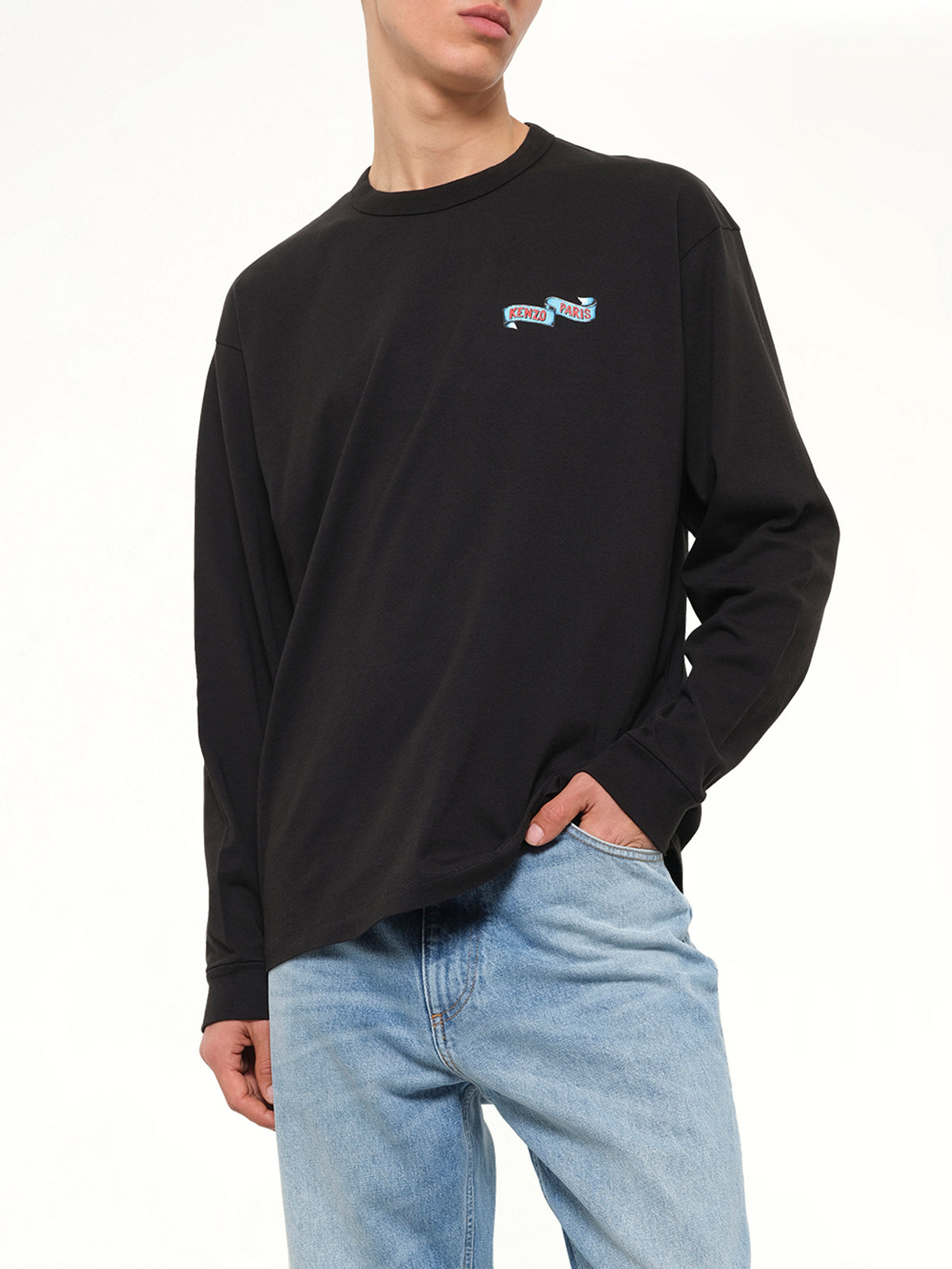 Gots Kenzo Jumping Tiger Long Sleeves T-Shirt in Black
