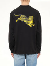 Gots Kenzo Jumping Tiger Long Sleeves T-Shirt in Black