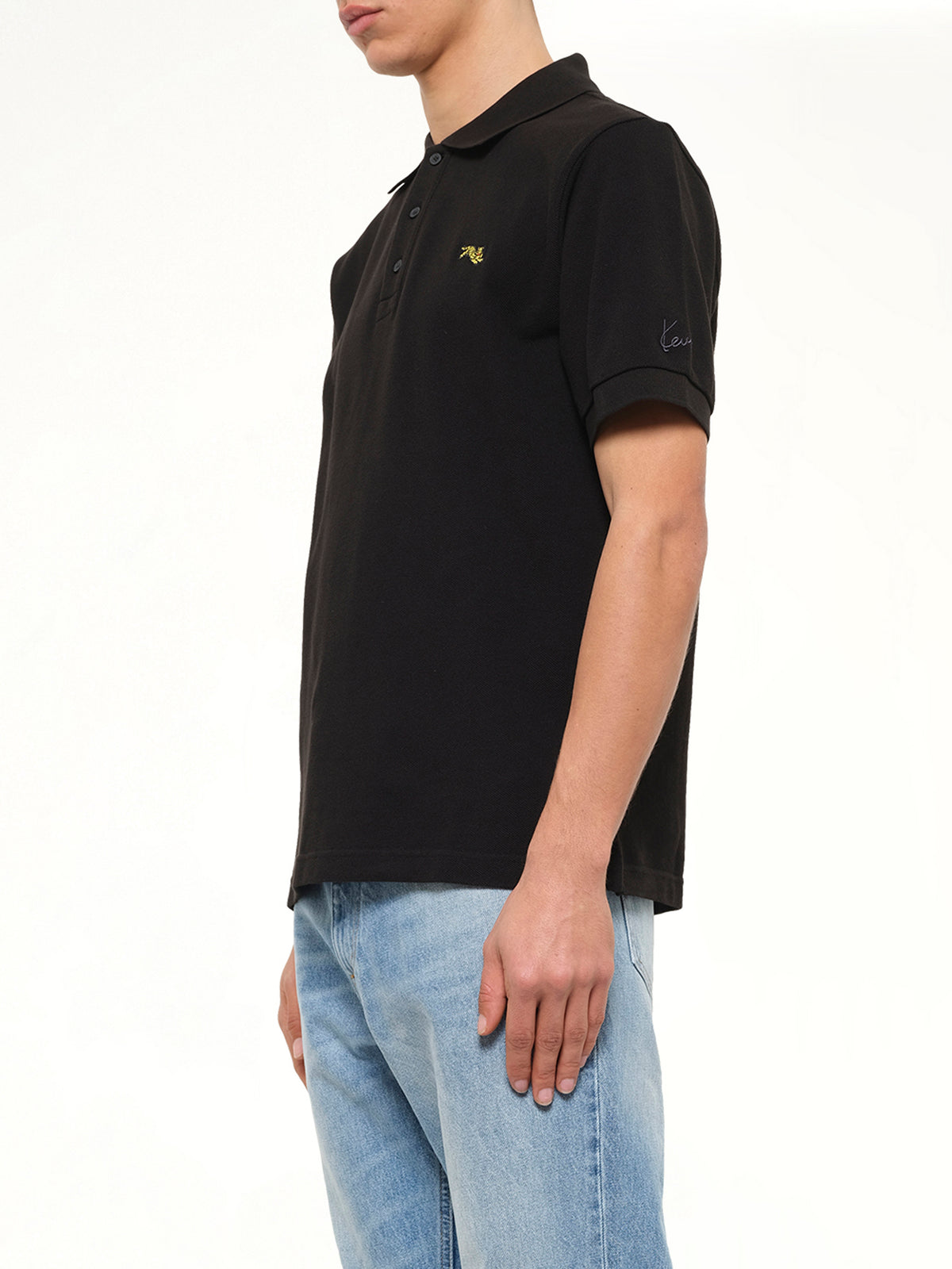 Gots Kenzo Jumping Tiger Slim Polo in Black