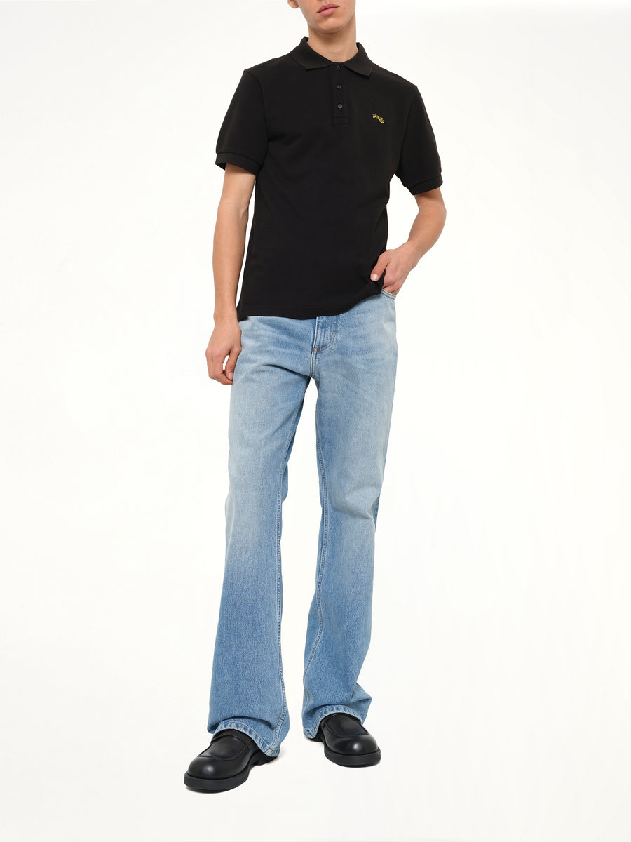 Gots Kenzo Jumping Tiger Slim Polo in Black