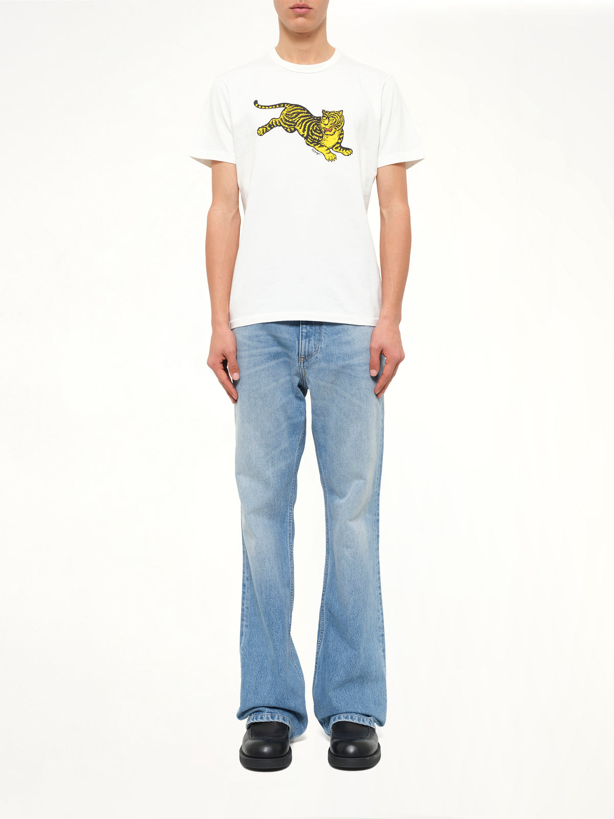 Gots Kenzo Jumping Tiger Slim T-Shirt in Off White
