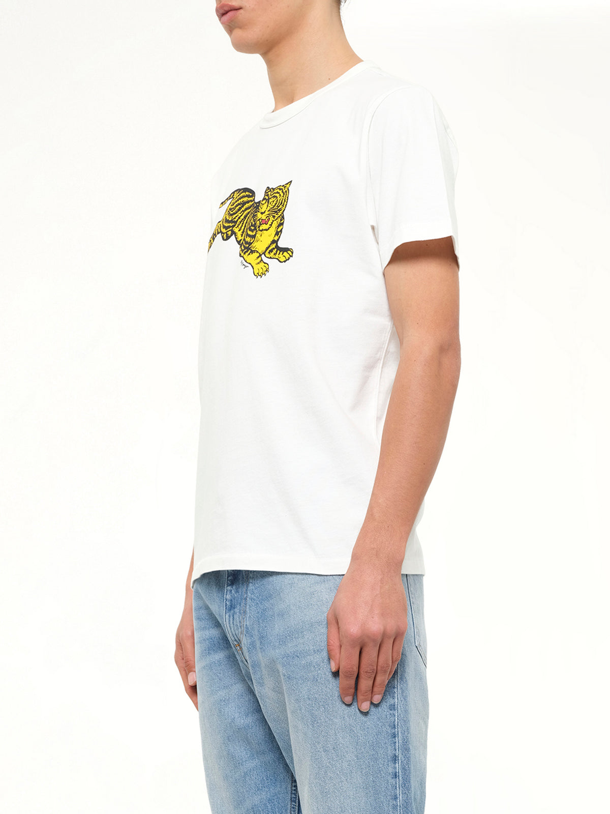 Gots Kenzo Jumping Tiger Slim T-Shirt in Off White
