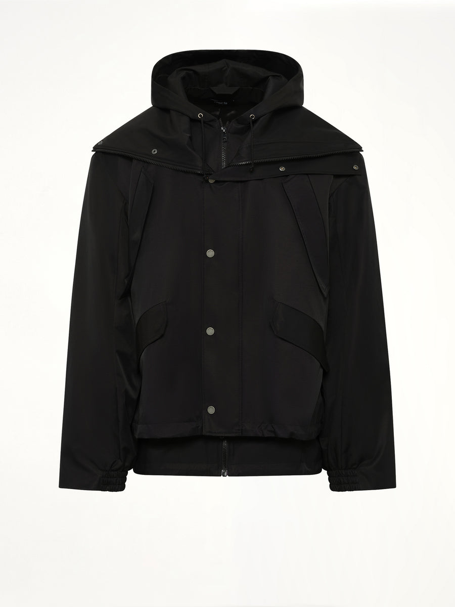 Hooded Track Jacket in Black