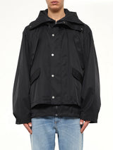 Hooded Track Jacket in Black