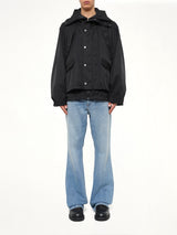 Hooded Track Jacket in Black