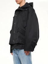Hooded Track Jacket in Black
