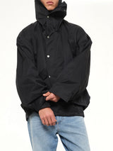 Hooded Track Jacket in Black