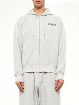Kenzo Jumping Tiger Classic Zip Up Hoodie in Pale Grey