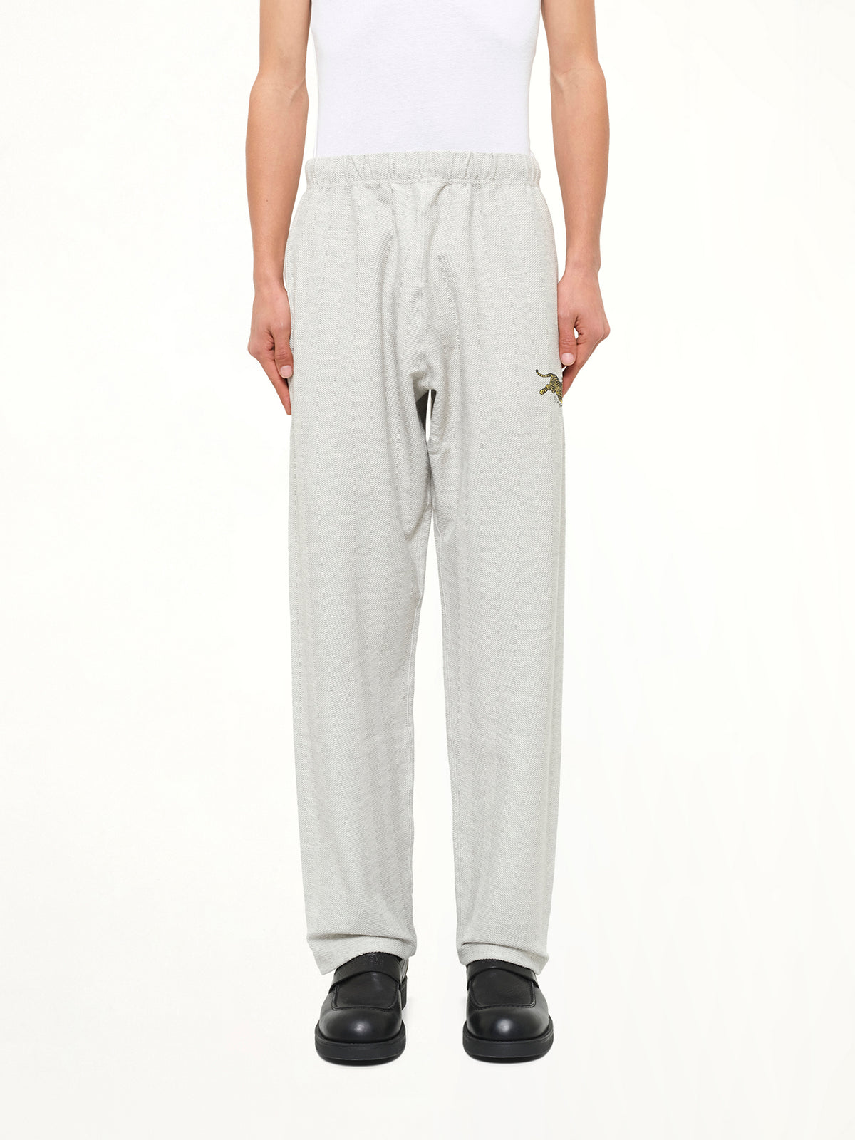 Kenzo Jumping Tiger Straight Jog Pants in Pale Grey