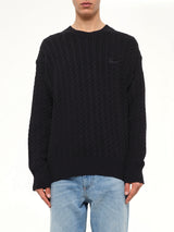 Kenzo Signature Cable Knit Jumper in Black