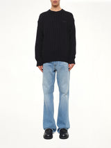 Kenzo Signature Cable Knit Jumper in Black