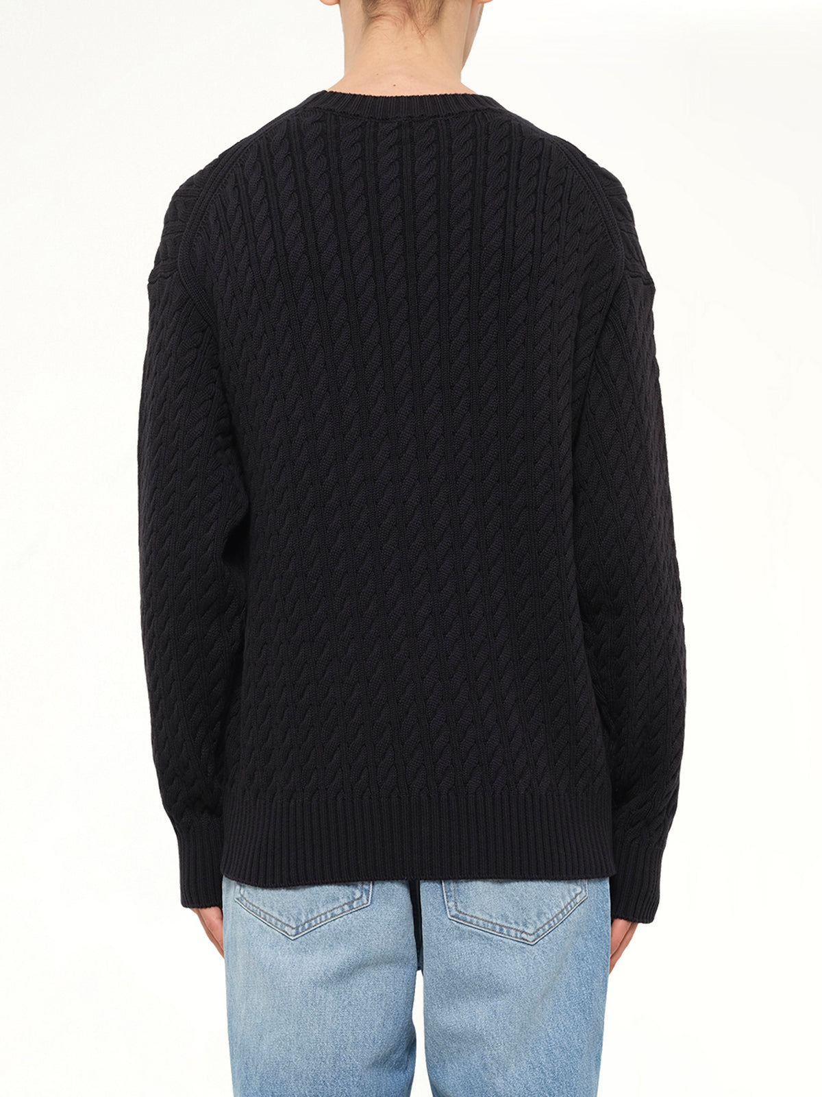 Kenzo Signature Cable Knit Jumper in Black