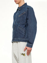 Kenzo Signature Utility Jacket in Medium Stone Blue