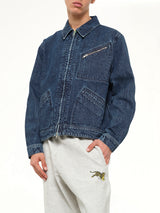 Kenzo Signature Utility Jacket in Medium Stone Blue
