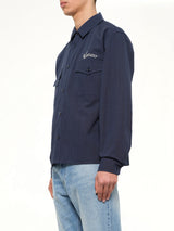 Kenzo Varsity Overshirt in Navy Blue