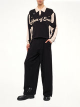 Knitted Cat Burglar Trousers in Black