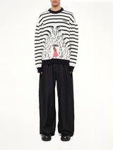 Knitted Rain Sweater in Cream/Black
