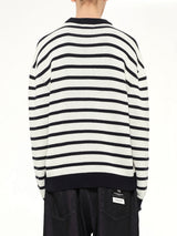Knitted Rain Sweater in Cream/Black