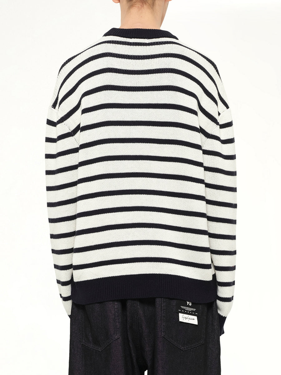 Knitted Rain Sweater in Cream/Black