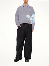 Knitted Wall Painter Rugby in Grey/Plaid