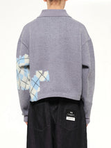 Knitted Wall Painter Rugby in Grey/Plaid