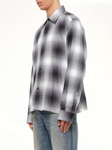Oversized Flannel Shirt in Black