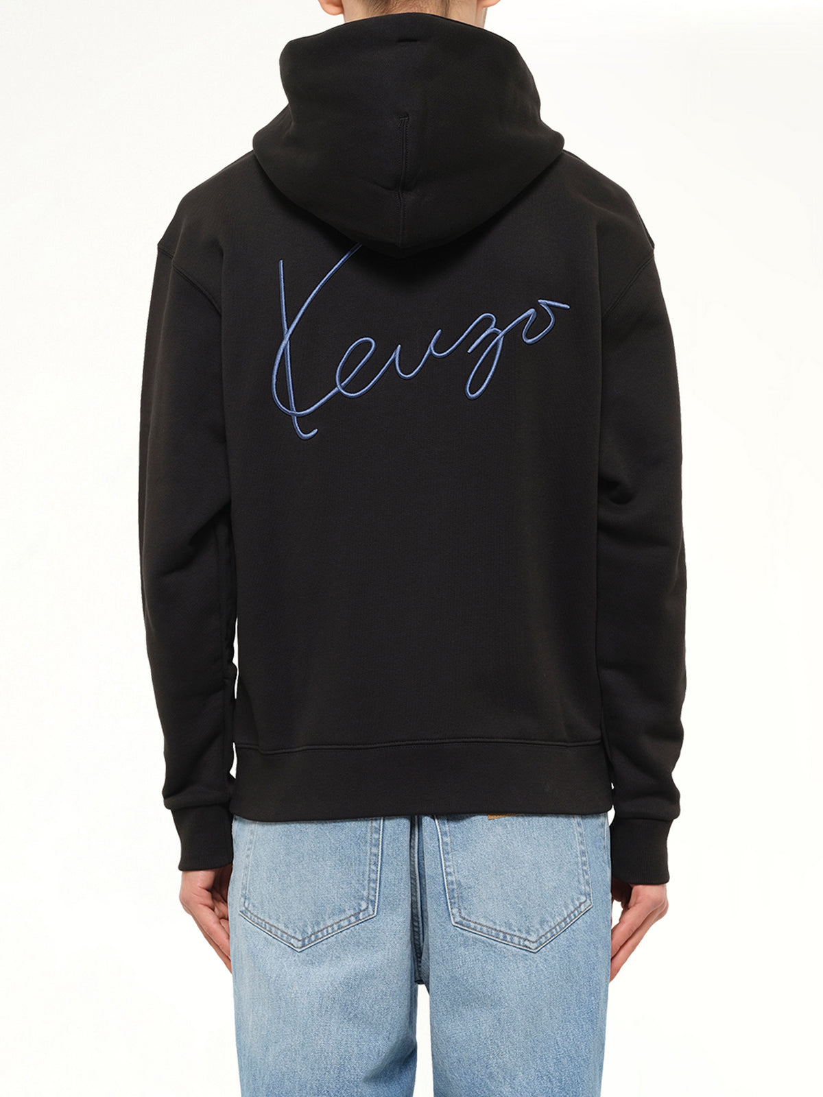 Signature Classic Zip Up Hoodie in Black