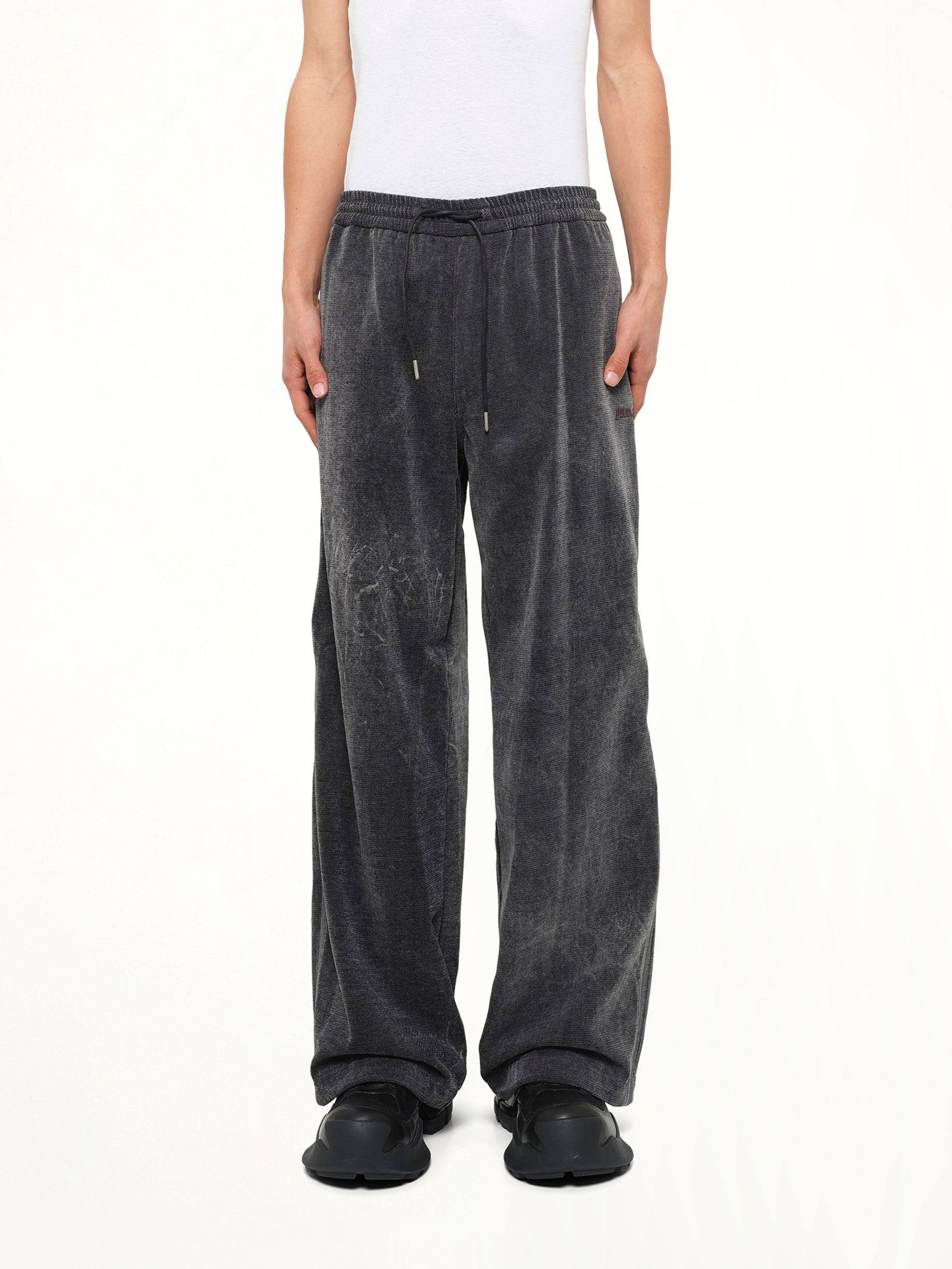 Soft-Touch Denim Trouser in Black
