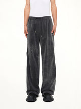 Soft-Touch Denim Trouser in Black