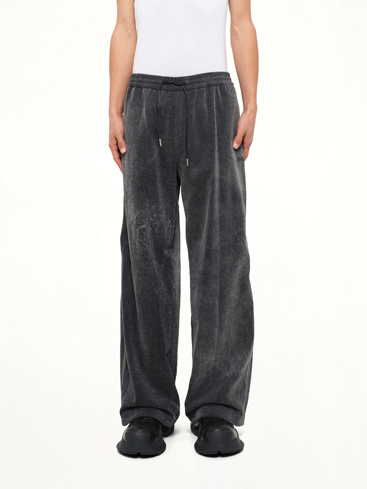Soft-Touch Denim Trouser in Black