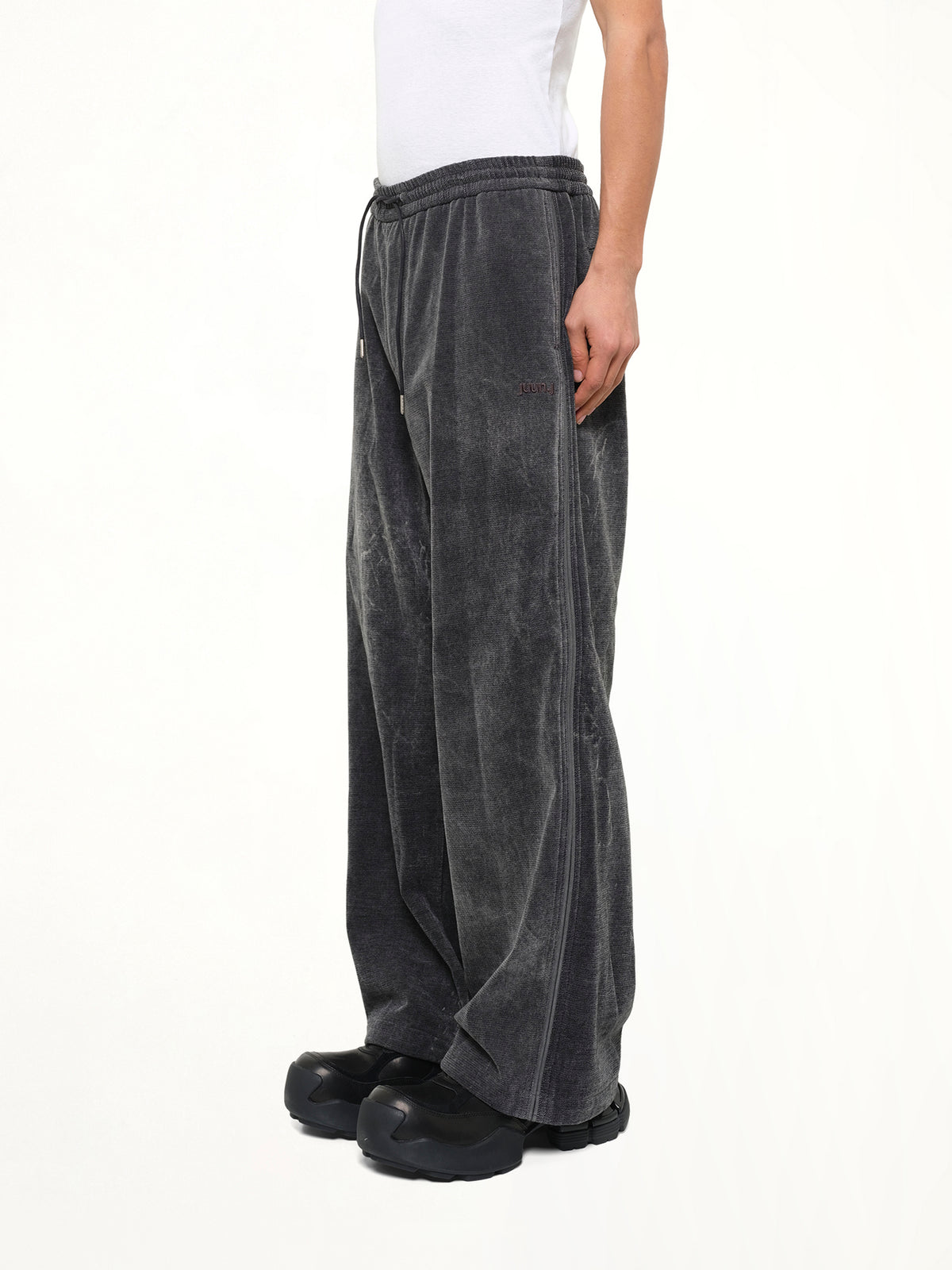 Soft-Touch Denim Trouser in Black